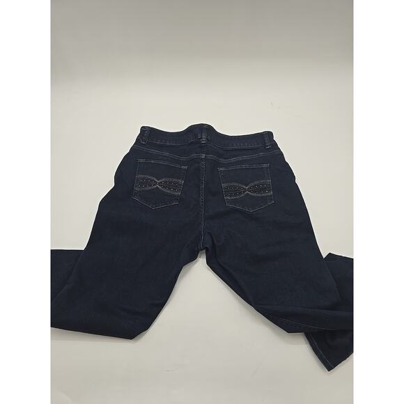 Lee Perfect Fit Jeans Womens 16 Medium Blue Straight Leg Stretch Denim Pockets - Picture 5 of 11